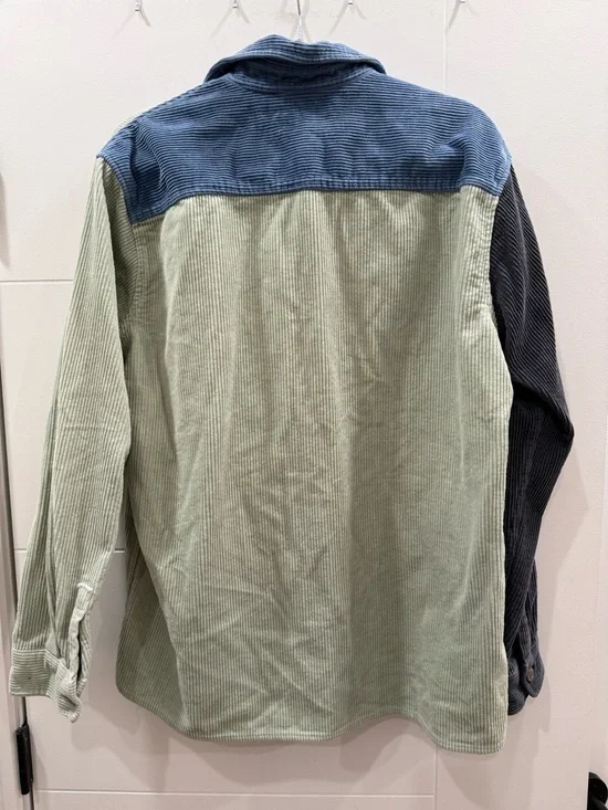 Zara Colorblock Corduroy Shirt Jacket - Picture 3 of 4